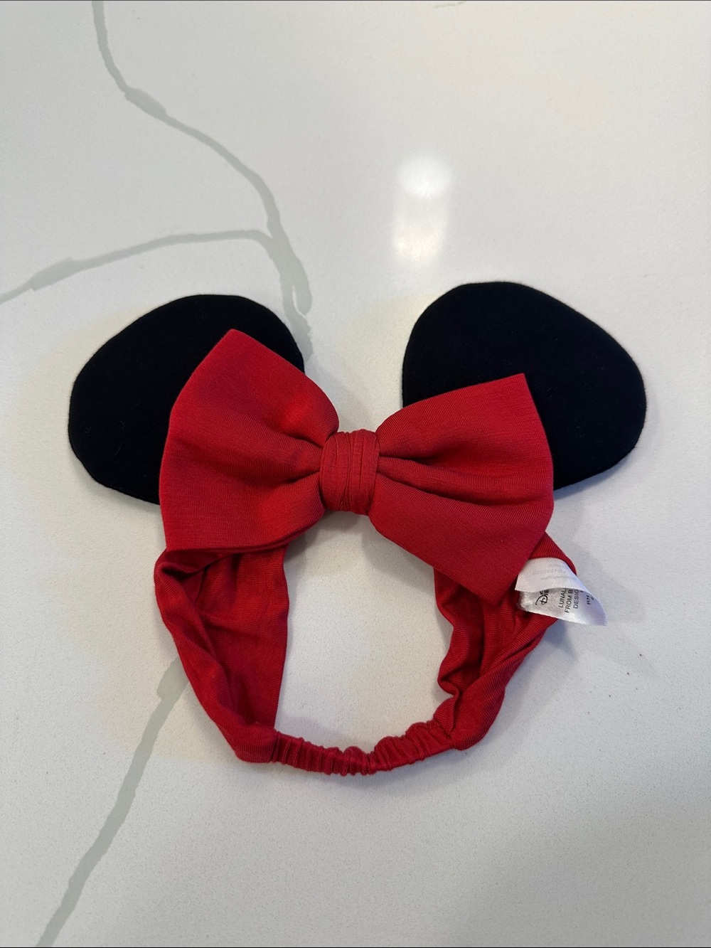 Little Sleepies Disney Minnie Mouse Luxe bow headband red black size 4T-8 🖤🐭❤️